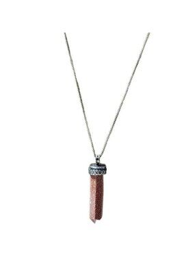 Boho Goldstone Crystal Point Pendant Necklace Healing Jewelry Fashion Women